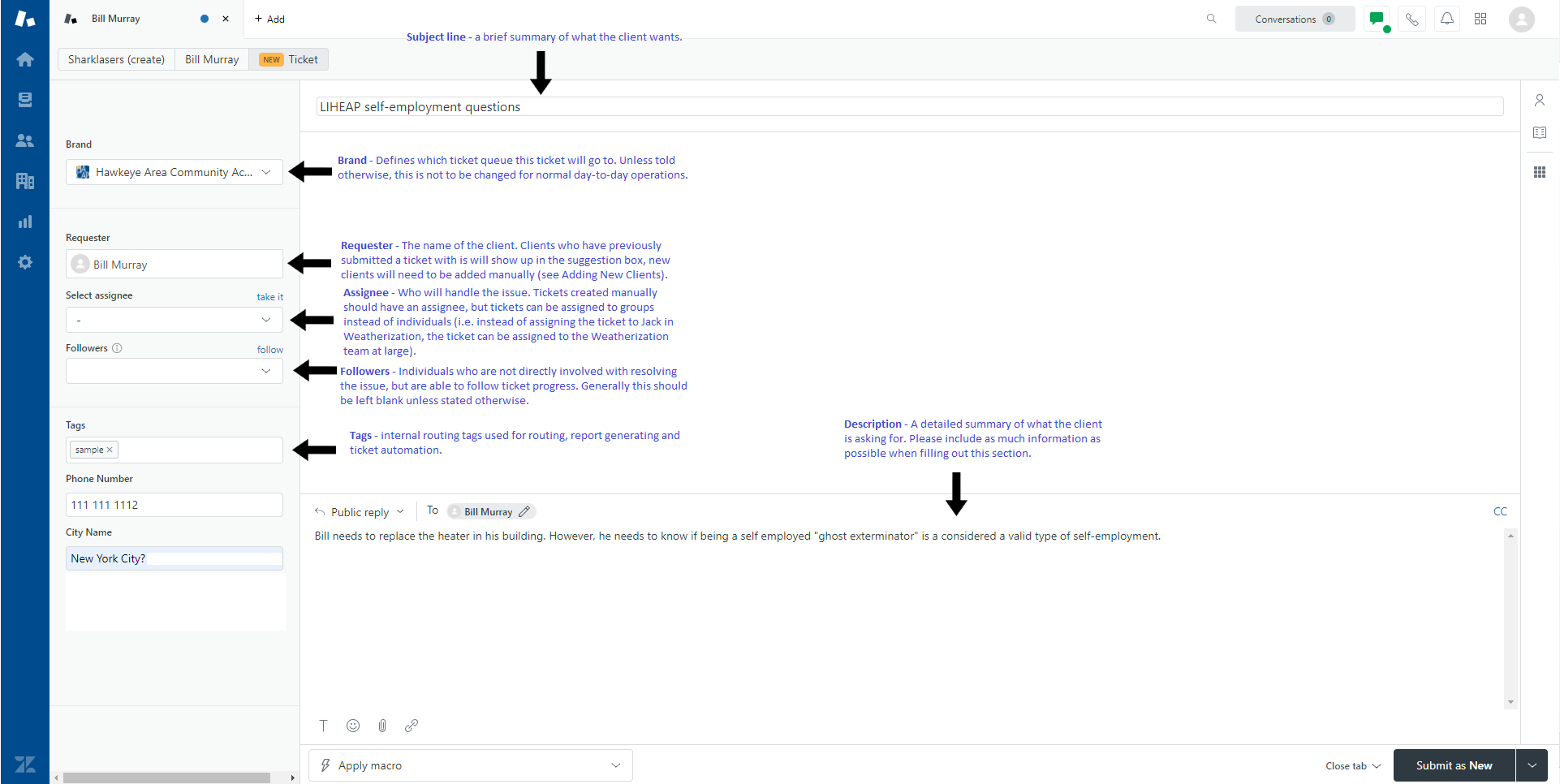 New Ticket Breakdown